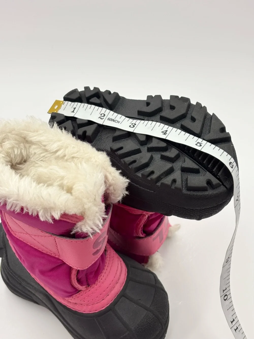 Sorel Commander Toddler Snow Boots Pink Waterproof Fleece Lined Winter Size 5